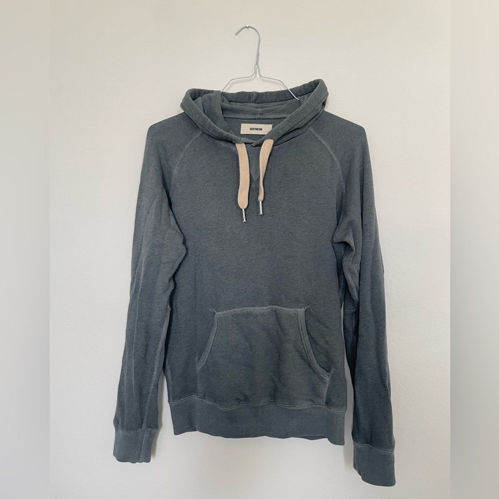 Buck Mason Brushed Loopback Cotton Sweatshirt In Sage, Size S